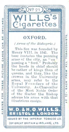 Back of cigarette card