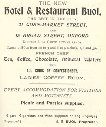 Advert for Buol's