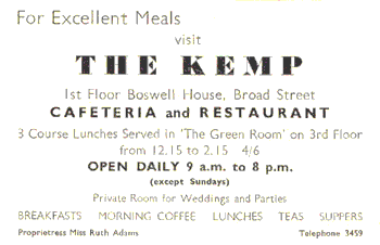 Advertisement for “The Kemp”