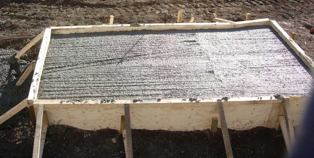 Concrete in tomb