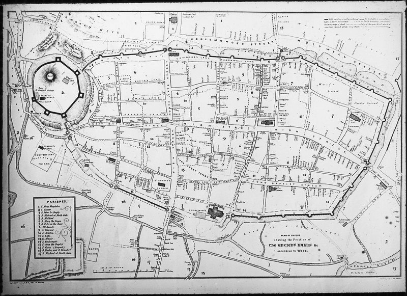 Map of ancient city wall