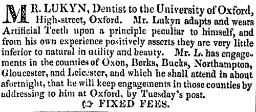 Notice in 1833