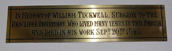 Memorial to William Tuckwell