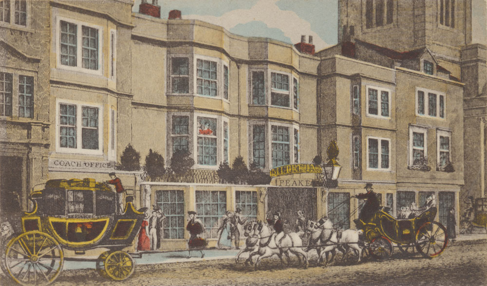 Old print of the Mitre