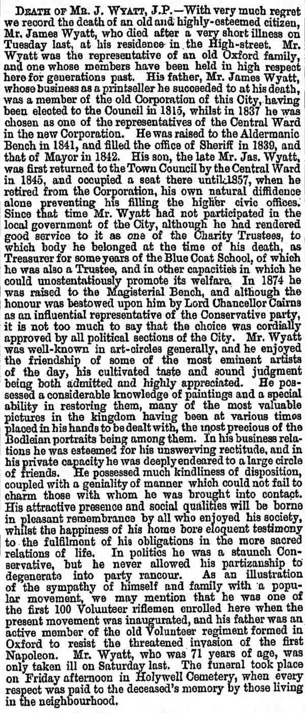 Obituary James Wyatt