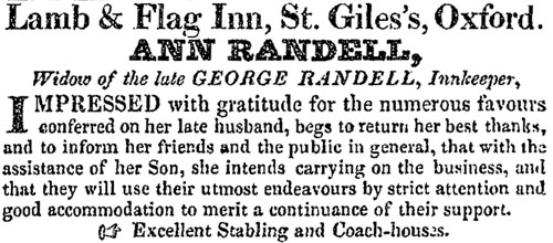 Mrs Randall's notice
