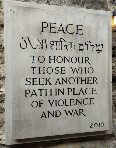 Peace plaque