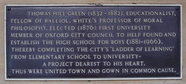 Inscription on former City of Oxford High School for Boys, George Street