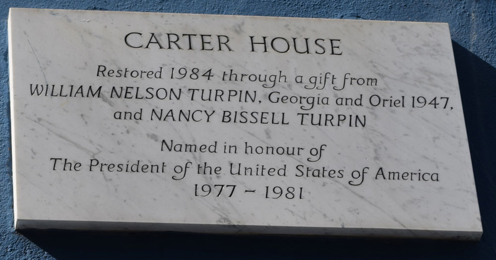 Carter House plaque