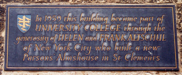 Alms houses built in St Clement's
