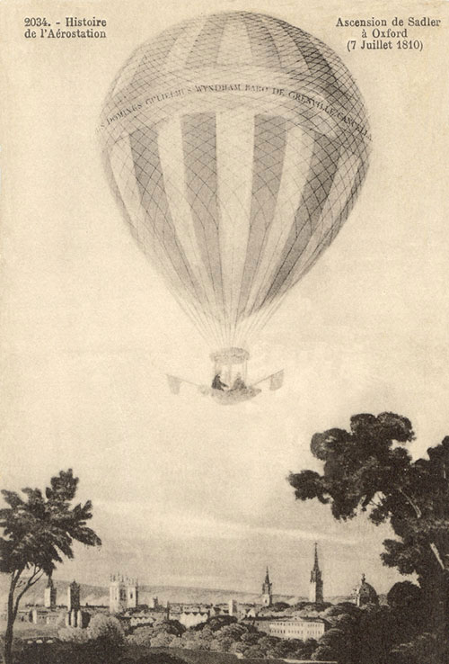 Sadler's balloon ascending