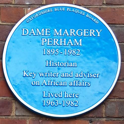 Margery Perham blue plaque