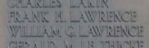 War memorial to Lawrence's brothers