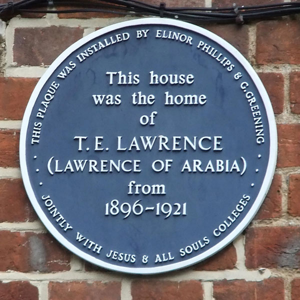 Plaque to T. E. Lawrence
