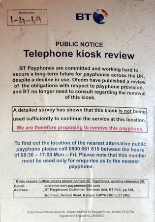 Notice in Parks Road kiosk