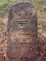Boundary stone near Woodlands Road