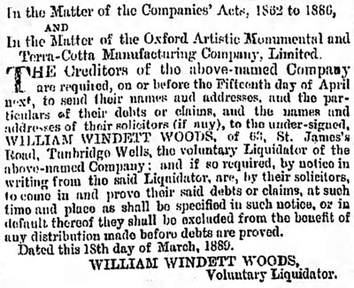 Liquidation of Grimsley's business