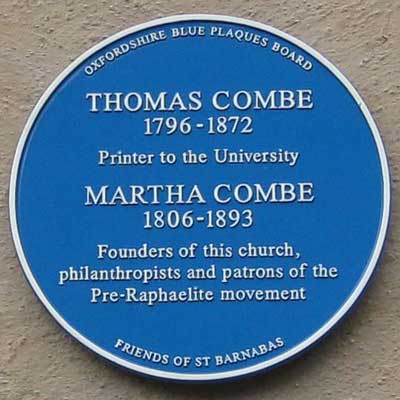 Combe blue plaque