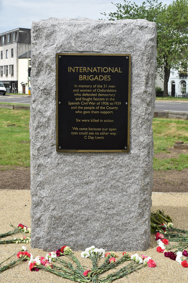 Back of memorial