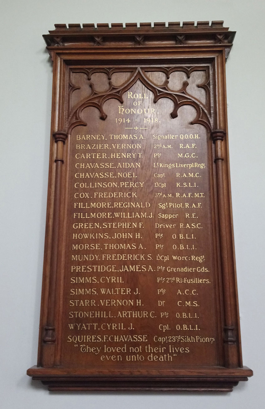 St Peter-le-Bailey World War I memorial