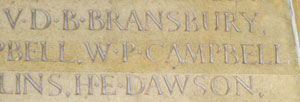 Campbell on Clifton College War Memorial