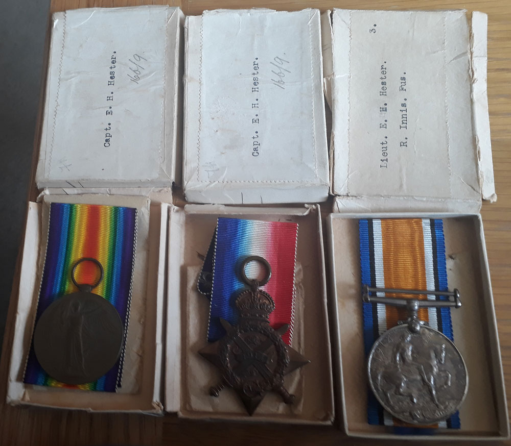Hester's medals