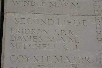 John's name on the Loos Memorial