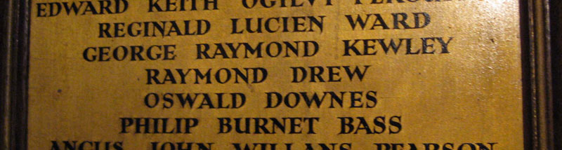 Raymond Drew in Pembroke Chapel