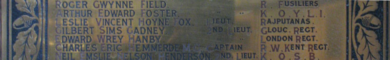 Gadney on Magdalen College School memorial