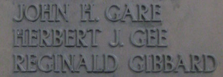 Herbert Gee on Boys' High School war memorial