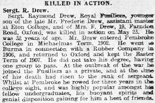 Obituary of Raymond Drew