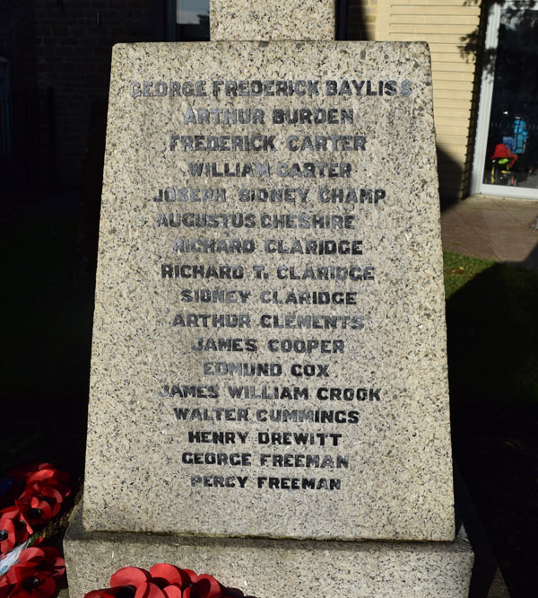 Left side inscription